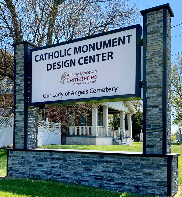 Catholic Monument Design Center in the Our Lady of Angels Cemetery
